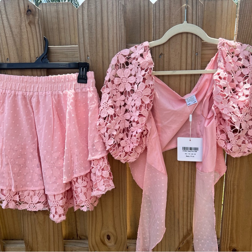 Pink Lace Two-Piece Set - Picture 3 of 7